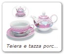 Teiera e tazza porcellana